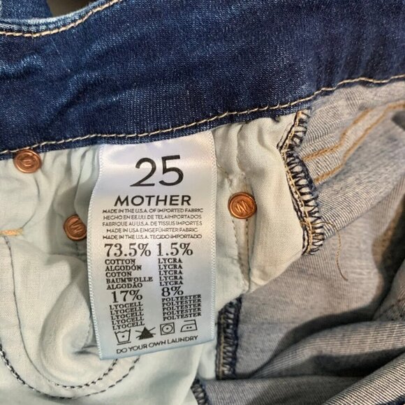 Mother‎ The Looker smoke and mirrors skinny stretch custom painted denim jeans - Picture 9 of 12